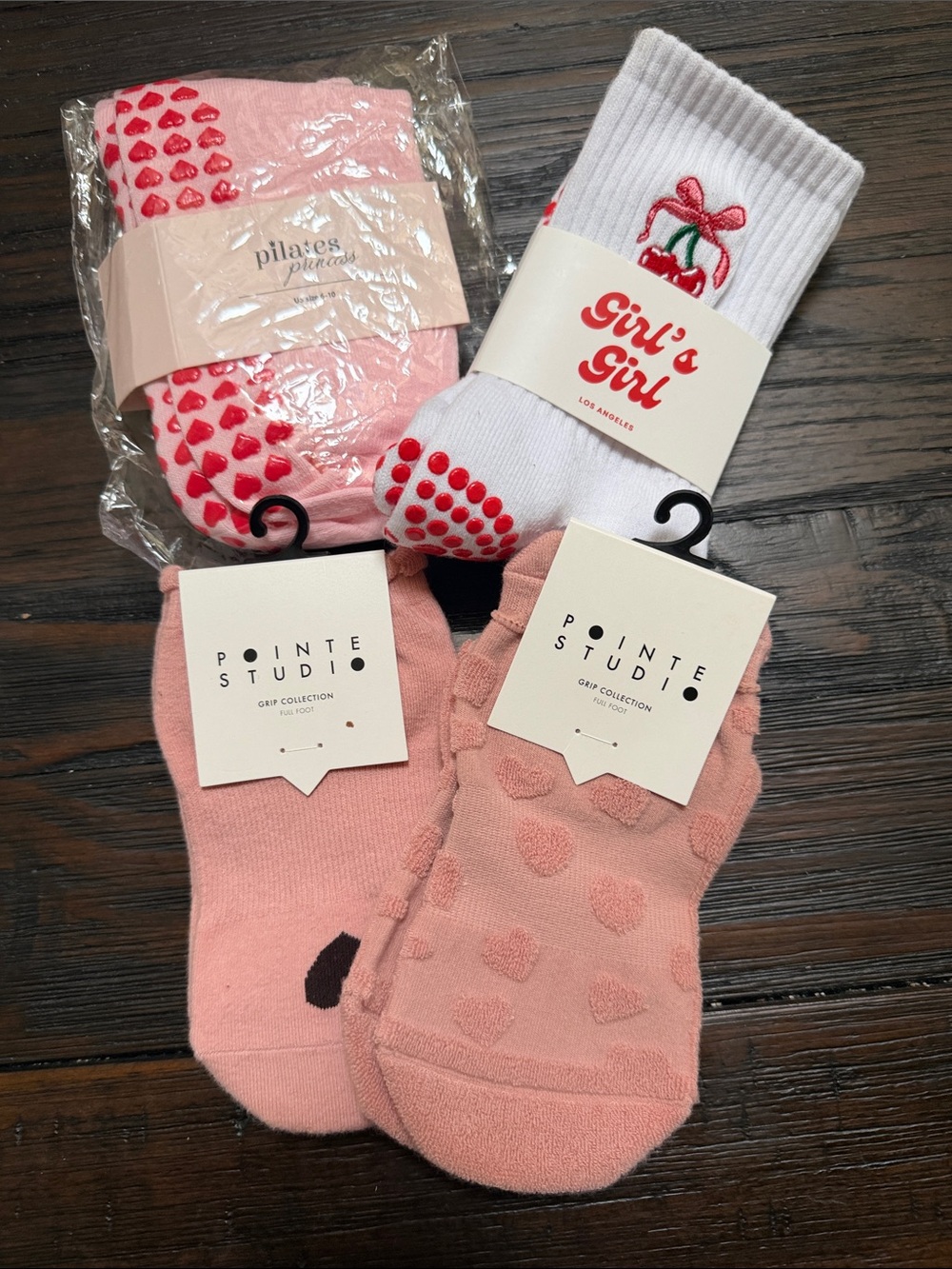 Bundle - 4 pair of new grip socks Pilates princess pointe studio girl’s girl